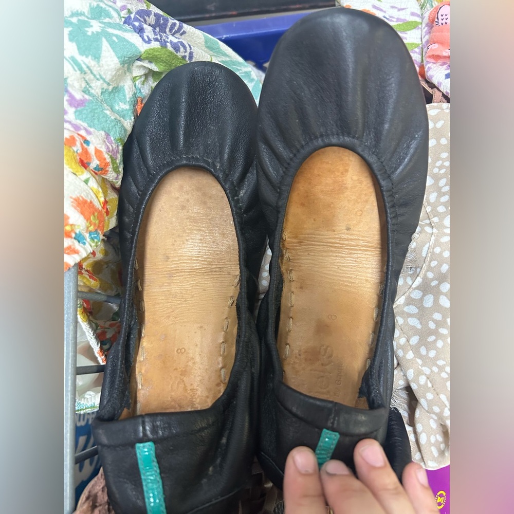 Black  leather teiksWomen's Ballet Flats - Comfortable Everyday Shoes